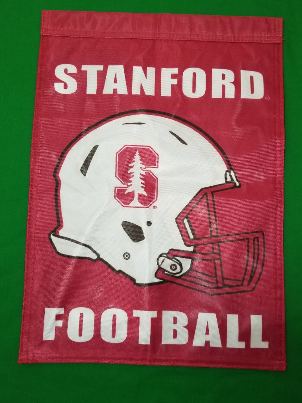 Stanford Cardinal Football Helmet Garden Flag and Yard Banner